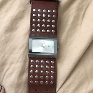Fender brown leather watch